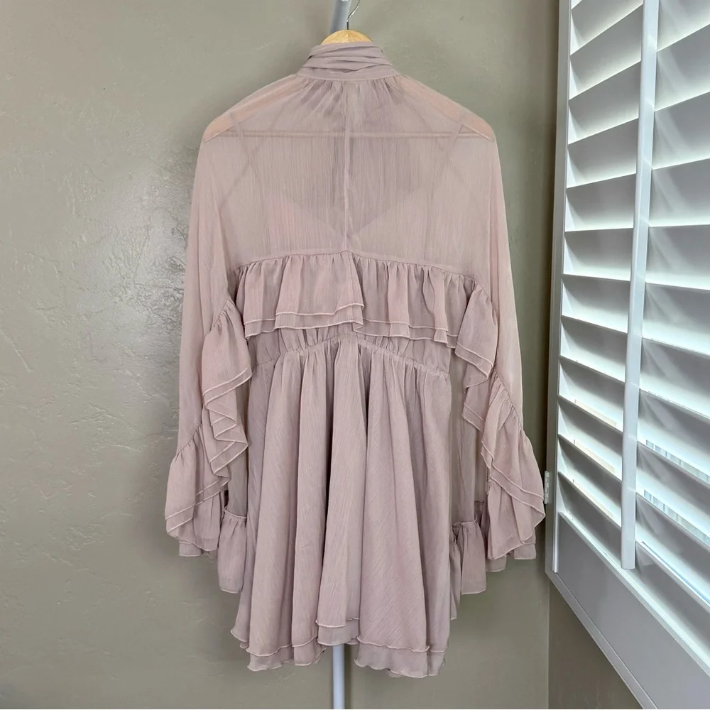 Commense Blush Pink Ruffle Mini Dress - Picture 4 of 13